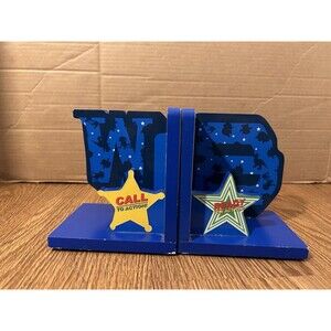 Delta Toy Story blue Buzz/Woody Book Ends Call To Action/Ready For Action Rare